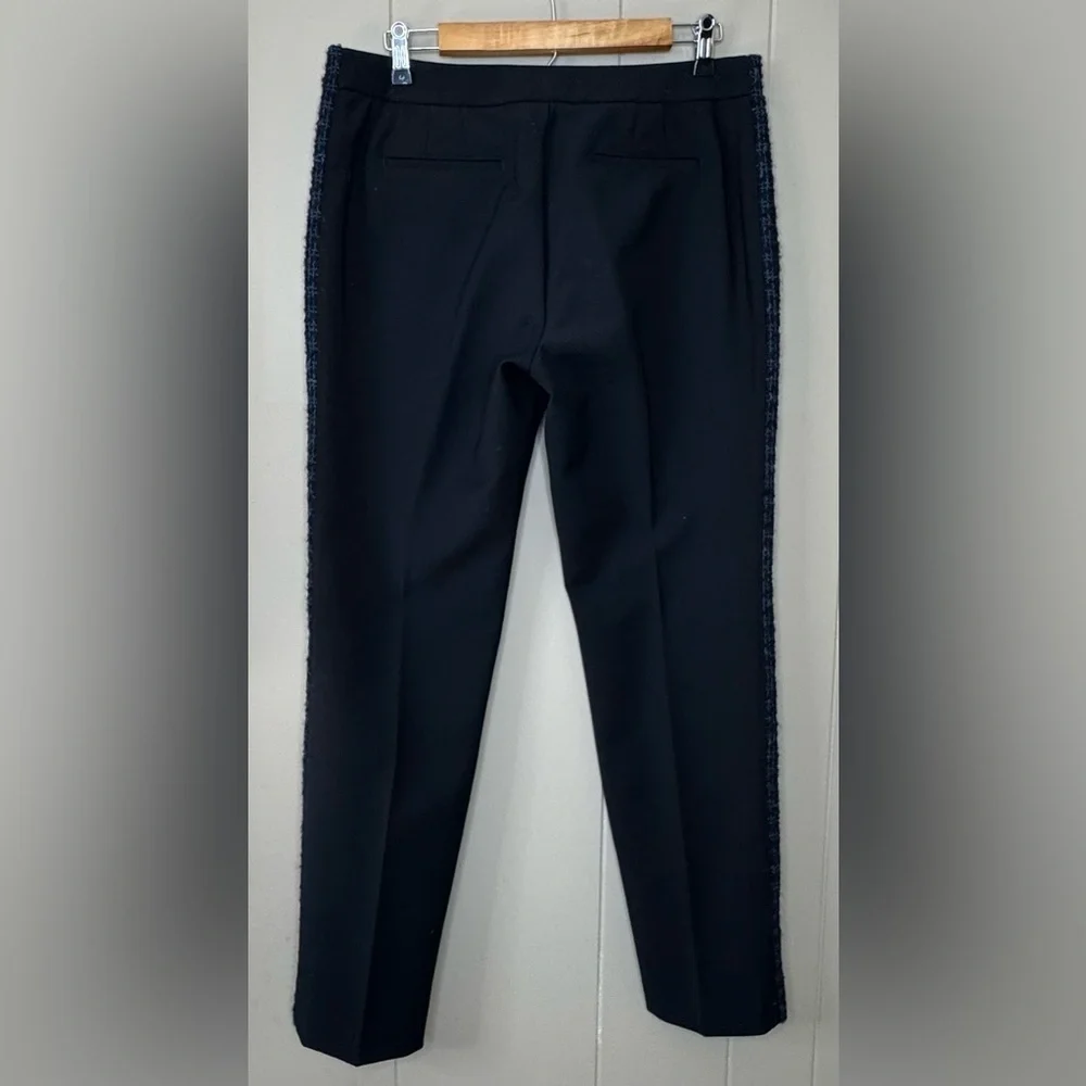 Tory Burch Tobie Wool Blend Tweed Stripe Dress Pants Womens Size 10